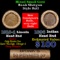 Mixed small cents 1c orig shotgun roll, 1918-d Wheat Cent, 1896 Indian Cent other end, brinks Wrappe