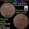 ***Auction Highlight*** 1807 Lg Frac Draped Bust Large Cent 1c Graded xf45+ details By SEGS