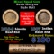 Mixed small cents 1c orig shotgun roll, 1918-s Wheat Cent, 1887 Indian Cent other end, brinks Wrappe