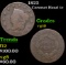 1822 Coronet Head Large Cent 1c Grades vg+