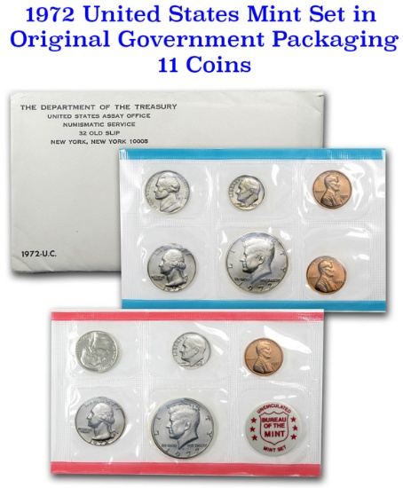 1972 United States Mint Set in Original Government Packaging