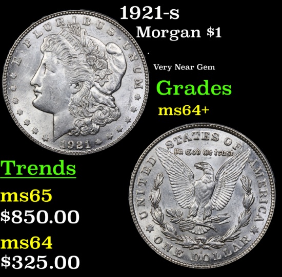 1921-s Morgan Dollar $1 Grades Choice+ Unc