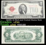 1928G $2 Red seal United States Note Grades vf++