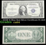1935F $1 Blue Seal Silver Certificate Fr-1615 Grades Choice CU