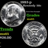 1983-p Kennedy Half Dollar 50c Grades GEM Unc