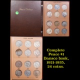 ***Auction Highlight*** Complete Peace $1 Dansco book, 1921-1935, 24 coins (fc)