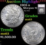 ***Auction Highlight*** 1901-s Morgan Dollar $1 Graded ms63 By SEGS (fc)