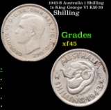 1943-S Australia 1 Shilling 1s King George VI KM-39 Grades xf+
