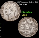 1935 Venezuela Bolivar T-22 Grades vf+