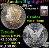 ***Auction Highlight*** 1881-s Morgan Dollar $1 Graded ms65+ dmpl By SEGS (fc)