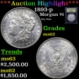 ***Auction Highlight*** 1893-p Morgan Dollar $1 Graded Select Unc By USCG (fc)