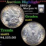 ***Auction Highlight*** 1892-p Morgan Dollar 1 Graded ms65 By SEGS (fc)