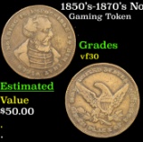 1850's-1870's Nothing Is Impossible Louis Kossuth Gaming Token Grades vf++