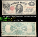 1917 $1 Legal Tender, Signatures of Teehee & Burke, FR36 Grades vf, very fine