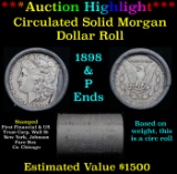 ***Auction Highlight***  First Financial Shotgun 1898 & 'P' Ends Mixed Morgan Silver dollar roll, 2