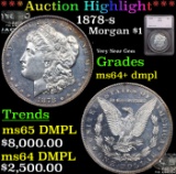 ***Auction Highlight*** 1878-s Morgan Dollar $1 Graded ms64+ dmpl By SEGS (fc)