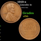1919-s Lincoln Cent 1c Grades vf++