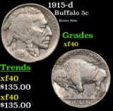 1915-d Buffalo Nickel 5c Grades xf