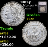 1901-p Morgan Dollar $1 Grades Choice AU By SEGS