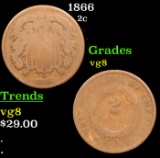 1866 Two Cent Piece 2c Grades vg, very good