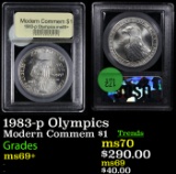 1983-p Olympics Modern Commem Dollar $1 Graded ms69+ By USCG