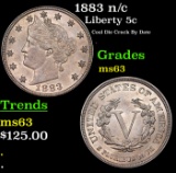 1883 n/c Liberty Nickel 5c Grades Select Unc