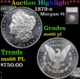 ***Auction Highlight*** 1879-s Morgan Dollar $1 Graded ms66 pl By SEGS (fc)