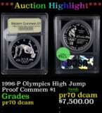 Proof ***Auction Highlight*** 1996-P Olympics High Jump Modern Commem Dollar $1 Graded GEM++ Proof D