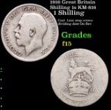 1916 Great Britain Shilling 1s KM-816 Grades f+