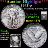 ***Auction Highlight*** 1927-p Standing Liberty Quarter 25c Graded ms64+ FH By SEGS