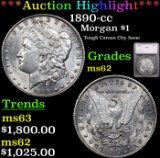 ***Auction Highlight*** 1890-cc Morgan Dollar $1 Graded ms62 By SEGS (fc)