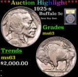 ***Auction Highlight*** 1925-s Buffalo Nickel 5c Graded Select Unc By USCG