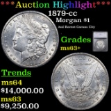 ***Auction Highlight*** 1879-cc Morgan Dollar $1 Graded ms63+ By SEGS (fc)