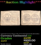 ***Auction Highlight*** Continental Currency February 26th, 1777 Fr-CC62 $30 Printed By Hall & Selle