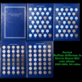 Partial Buffalo-Jefferson 5c Harris Honor-Bilt coin album. 1916-1964, 84 coins