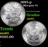 1885-p Morgan Dollar $1 Grades GEM Unc