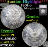***Auction Highlight*** 1901-o Morgan Dollar $1 Graded ms65+ pl By SEGS (fc)