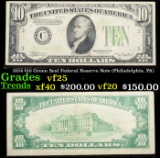 1934 $10 Green Seal Federal Reserve Note (Philadelphia, PA) Grades vf+