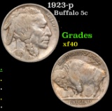 1923-p Buffalo Nickel 5c Grades xf