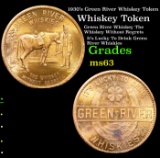 1930's Green River Whiskey Token Grades Select Unc