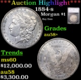 ***Auction Highlight*** 1884-s Morgan Dollar $1 Graded au58+ By SEGS (fc)