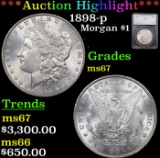 ***Auction Highlight*** 1898-p Morgan Dollar $1 Graded ms67 By SEGS (fc)