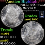 ***Auction Highlight*** NGC 1881-cc Morgan Dollar GSA Hoard $1 Graded ms63 By NGC (fc)