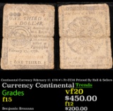 Continental Currency February 17, 1776 $1/3 Fr-CC20 Printed By Hall & Sellers Grades f+