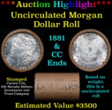 ***Auction Highlight*** 1881 & CC Uncirculated Morgan Dollar Shotgun Roll (fc)