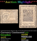 ***Auction Highlight*** Continental Currency February 26th, 1777 Fr-CC61 $8 Printed By Hall & Seller