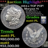 ***Auction Highlight*** 1884-s Morgan Dollar TOP POP! $1 Graded Select Unc PL By USCG