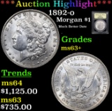 ***Auction Highlight*** 1892-o Morgan Dollar $1 Graded Select+ Unc By USCG (fc)