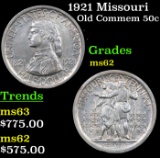 1921 Missouri Old Commem Half Dollar 50c Grades Select Unc