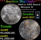 ***Auction Highlight*** NGC 1884-cc Morgan Dollar GSA Hoard $1 Graded ms65 By NGC (fc)